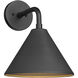 Axston 1 Light 14.89 inch Textured Black Outdoor Wall Sconce